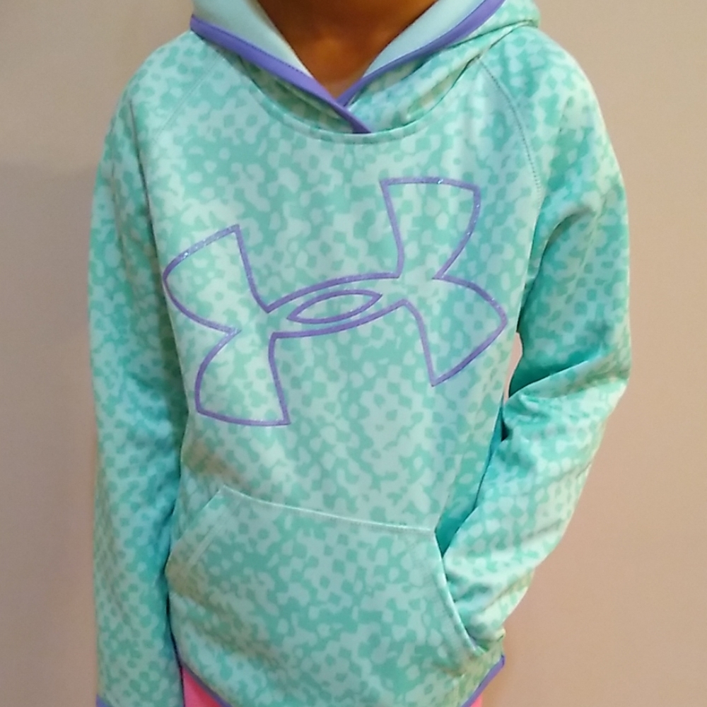 Size 6Y Under Armour Teal/Purple Hoodie